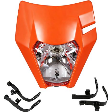 Plaque Phare Plaque Avant Moto Face Avant pour EXC250 SX250 SXF250 EXC450 SX350 SXF450 EXC525 640LC4 Dirt Bike Enduro ATV Scooters-orange (1/5)