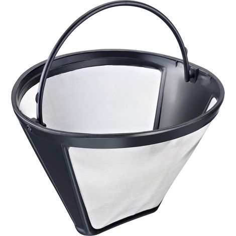 Wiederverwendbarer Kaffeefilter, für 8 bis 12 Tassen Kaffee, Filtergröße 4, Edelstahl,