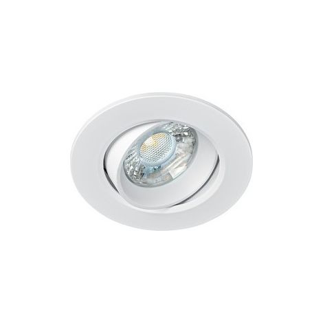Aric – Spot encastrable plafond blanc 10W LED 3000K 950lm – Angle basculant 30° – IP20 – Installation facile sans boîte d'encastrement (1/5)