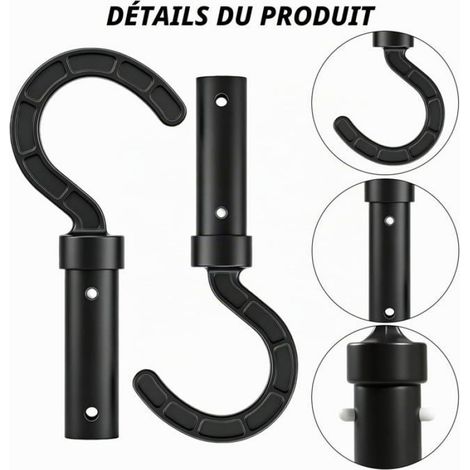 Lot de 2 crochets universels pour robot de piscine, support adapté pour nettoyeur de piscine tous modèles standard (1/5)