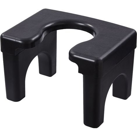 Tabouret de toilette accroupi, chaise Portable antidérapante, bain hygiénique, Commode multifonctionnelle, haute, noire, Version adulte (1/5)