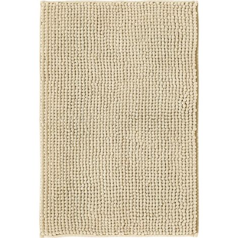 Tapis de bain, tapis de douche antidérapant, tapis de sol, anti-odeurs, pour salles de bain et douches, 50 x 80 cm, jaune (1/5)