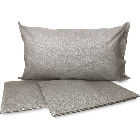 COMPLETO lenzuola LENZUOLO NEW BOY beige PURO COTONE 1 piazza e mezza (1/5)