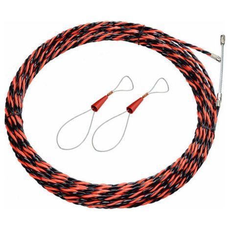 Aiguille Electricien 20M Tire Fil Electrique 6mm Diamètre tire fils electrique, rétractable d’installation pour tire Cable et rallonge en acier spiralé flexible Aiguille Tire Fil, (1/4)