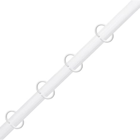 12 Pcs Anneaux de Douche en Plastique,Anneaux pour Rideaux de Douche,  C Crochets de Rideaux, pour Rideau de Fenêtre