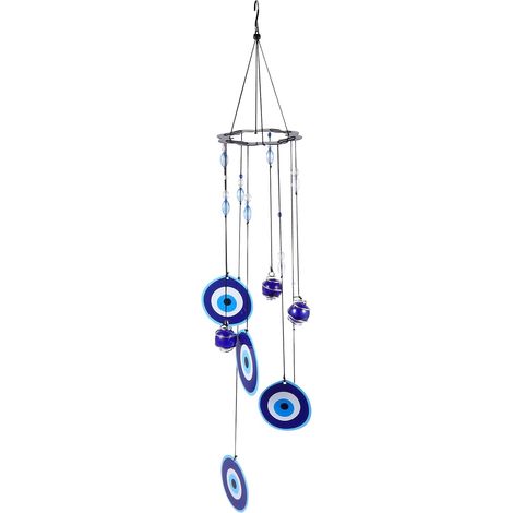 Windspiel für Garten und Balkon aus Legierung und Glas mit