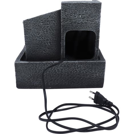 Fontaine LED géométrique en résine, modèle vert plantes pour bureau, décoration maison, prise UE 220V