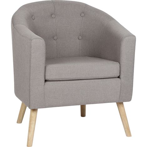 WYCTIN®Sillas de Comedor Nordicas Estilo Vintage Juego de 1, Silla de Cocina Silla Tapizada con Reposabrazos Tapizadas, Gris ahumado (1/5)