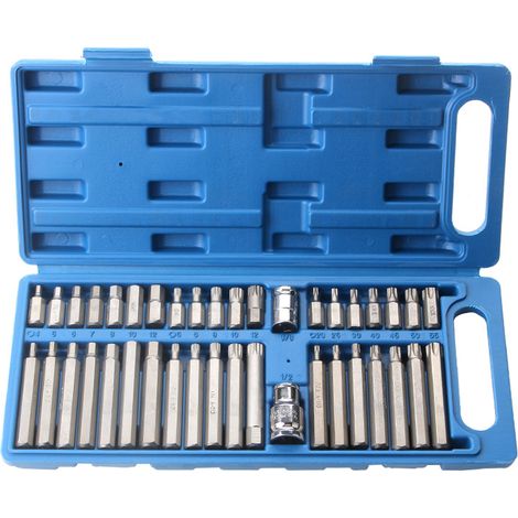 Kit d’embouts hexagonaux 40 pièces pour mécaniciens – Embouts Torx, Allen et à six lobes, avec tournevis multifonction
