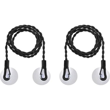Corde à linge de voyage - 2 pièces - Corde à linge extensible - Corde à linge élastique portable - Cintre résistant au vent pour camping en plein air - Corde à linge - Corde à linge invisible - Campin (1/5)