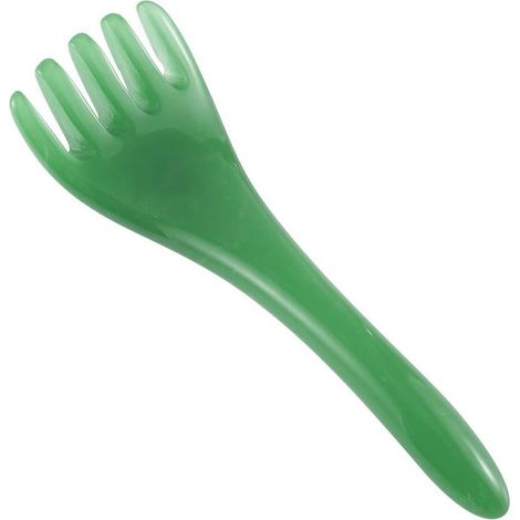 Masseur de cuir chevelu avec peigne à cheveux, masseur de tête en résine (Vert)