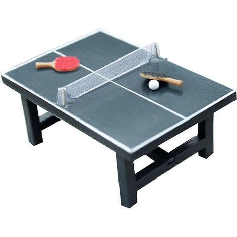 Miniatur-Tischtennisplatten-Dekorationsset – 7 x 5 x 3 cm (1/4)