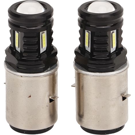 Paire d'ampoules LED moto 120W 12-24V DC, phare ultra-lumineux blanc 6000K universel pour ATV UTV motocyclette (1/5)