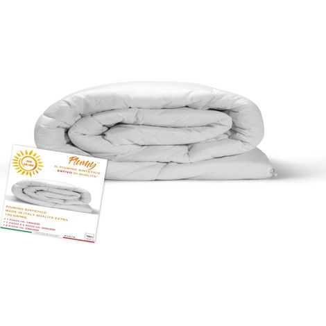 PIUMINO PLUMY sintetico LEGGERO Bianco ESTIVO 100 gr./mq. 1 PIAZZA