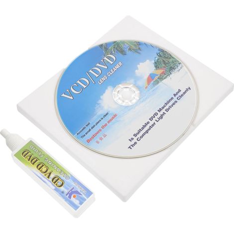 Kit de Nettoyage pour Lecteur CD et DVD, Disque Nettoyeur de Lentille avec Brosse Intégrée et Liquide Nettoyant, Système pour Chaîne, Graveur ou Console, YH-608