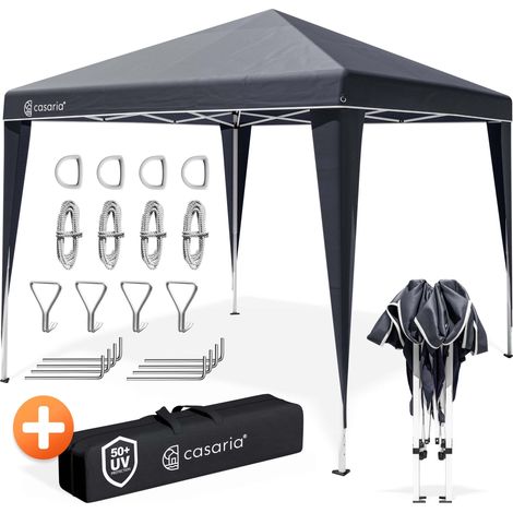 Deuba Tonnelle Capri 3x3 m pliable Tente de réception Jardin terrasse extérieur  Anthracite
