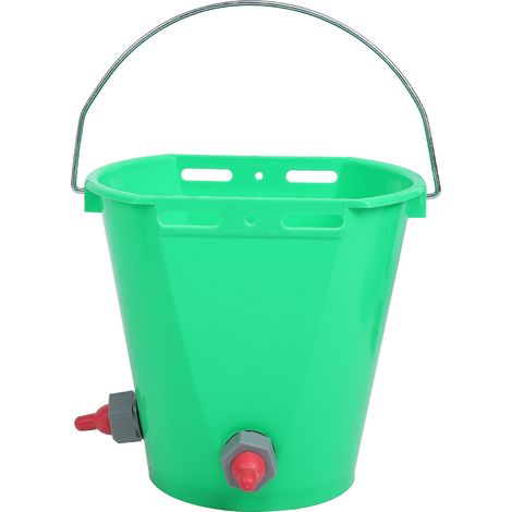 HL MP69 Mamelons multiples en plastique 8L Seau d'alimentation en lait d'agneau haute capacité pour bétail mouton bétail (deux mamelons) (1/5)