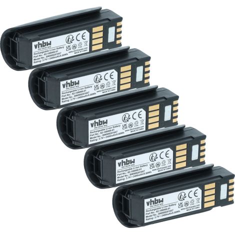 vhbw 5x batteria compatibile con Motorola MT2000, MT2070, MT2090 lettore di codici a barre, POS (2400mAh, 3,7V, Li-Ion) (1/4)