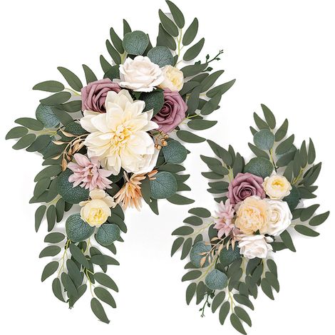 Fleur de Fascia de Fleur D'arche de Fleur de Simulation, Arches de Mariage pour la Fête de Cérémonie et la Décoration de Mariage de Toile de Fond de Réception (X) (1/5)
