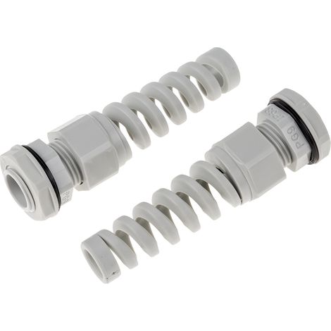 Presse-étoupe PG9 en Nylon 66 pour câble de 4mm à 8mm, avec contre-écrous, IP68 ( Prix pour Paquet de 10 )