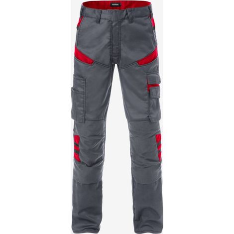 Arbeitshose 2555 STFP FRISTADS Grau/Rot Gr. C56