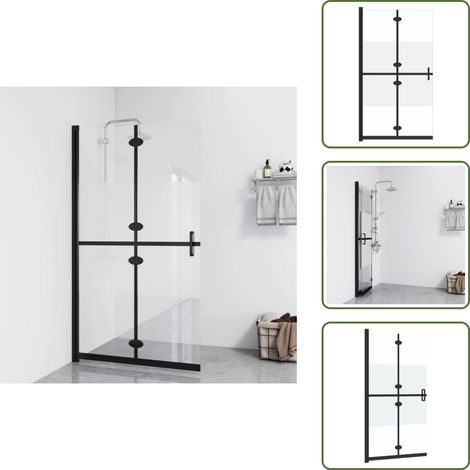 Parete doccia minimalista - vidaXL Parete per Doccia Walk-in Pieghevole in Vetro ESG 80x190 cm - Parete doccia in alluminio