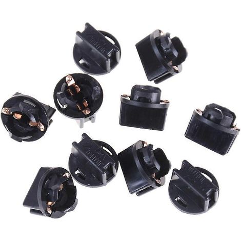 10 Stück T10-Fassungen für Armaturenbrett, Instrumententafel, T10 W5W 168 192 194, Drehverschluss-Keilsockel, Lampenstecker für Armaturenbrett, Glühbirnen (1/5)