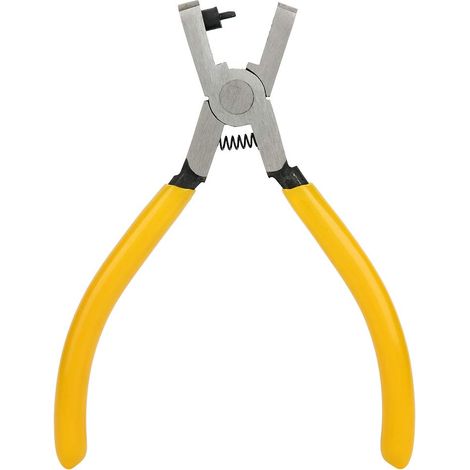Pince à œillets en cuir jaune – Outil de perforation pour ceintures, sangles, liens, réparation de chaussures – Poinçon 1mm – 13,4 x 10,6 cm