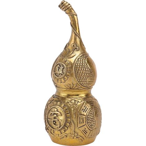Stück Dekorativer Glücksbringer-Kürbis, schicke kürbisförmige Dekoration für Zuhause (Kupfer)-12x6cm (1/4)