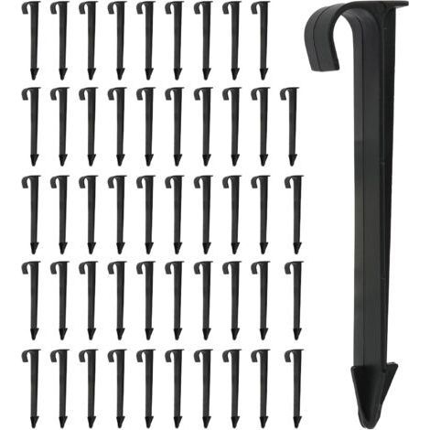 50 piquets de support, abs robuste, pour tuyau 16mm, fixation sol, jardin serre-NANOTEH (1/5)