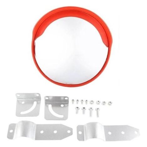 Miroir de circulation convexe de sécurité routière pour allée grand Angle de 30cm avec accessoires de matériel de montage (1/5)