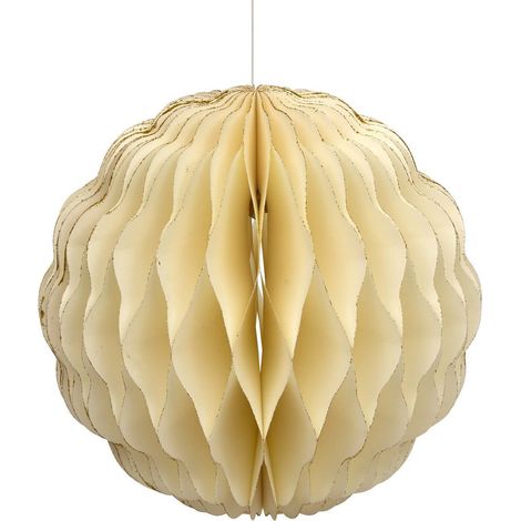 Suspension de Noël Pallo en papier écru D. 30 cm - Feeric lights & christmas (1/5)