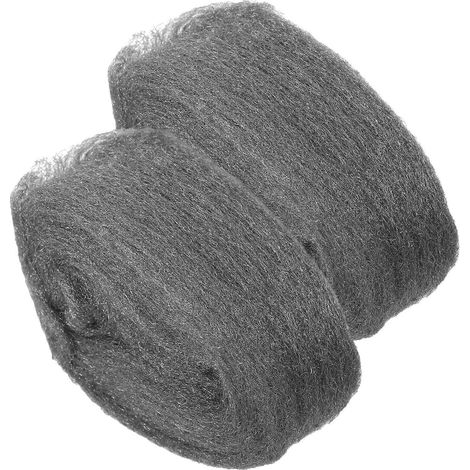 Lot de 2 pièces de laine d'acier, maille métallique flexible, laine de polissage, tissu de laine pour carrelage (1/5)