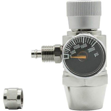 Régulateur de CO2 pour aquarium avec manomètre 2000 psi pour tube d'aspiration de 6 mm (5/8-18UNF) (1/5)