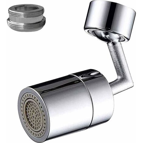 Aérateur de robinet rotatif à 720 degrés, aérateur de robinet femelle 22 mm et mâle 24 mm, aérateur de robinet pour cuisine/salle de bain (1/5)