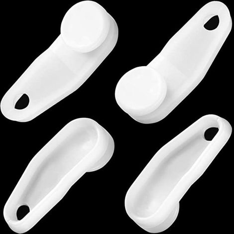 Poulies de 2,7 cm pour rail de rideau latéral, accessoires de fixation pour rail de rideau, poulies silencieuses (10 pièces) (1/5)