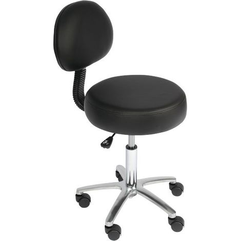 Tabouret avec dossier Confort Premium - Aluminium (1/4)