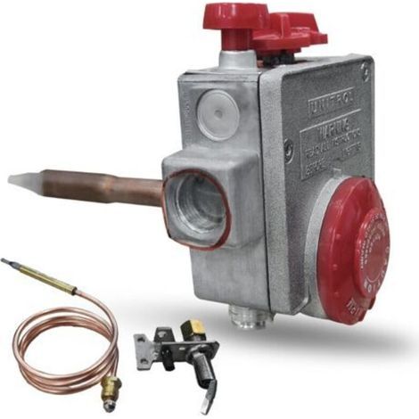 110-326 Vanne de chauffe-eau à gaz, thermostat de chauffe-eau à gaz naturel, vanne de commande de gaz de chauffe-eau avec tige de 1-3/8\ (1/5)