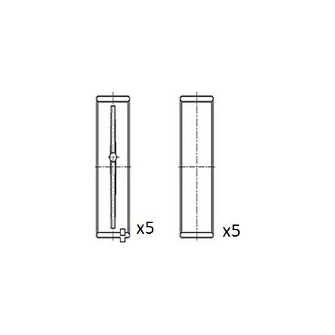 Coussinet de paliers de vilebrequin FAI AutoParts BM1024-STD BMW 11217585452
