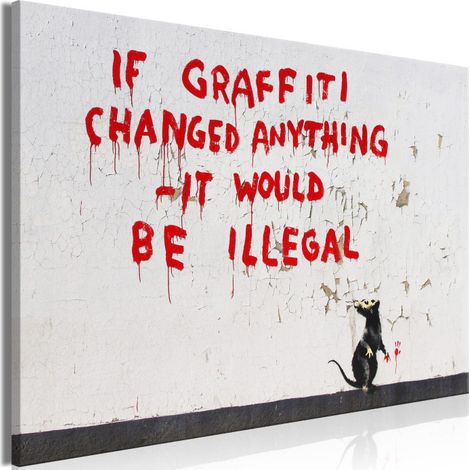 Tableau Imprimé "Quotes Graffiti Wide" 60 x 90 cm (1/2)