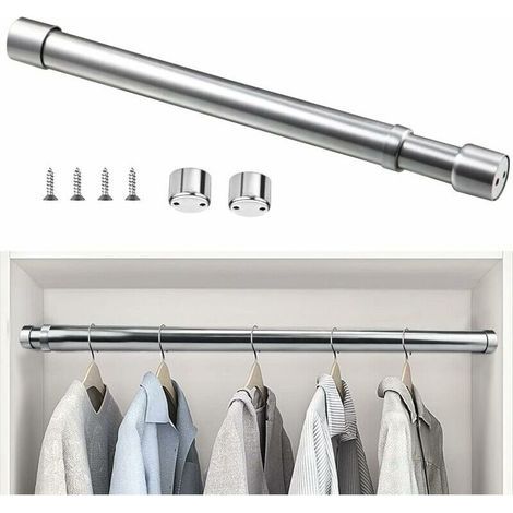 Tringle extensible en acier inoxydable 51-80 cm – Anticorrosion – Charge 30 kg – Pour dressing et salle de bains (1/5)