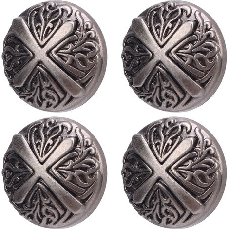 10 Sets Nieten und Schrauben, 30 mm runde Nietknöpfe, 7 mm gekreuzte Schrauben für Lederkragen, Gürtel und Handtaschen (1/5)