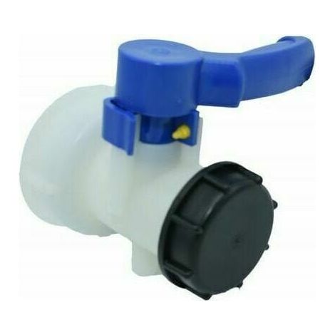Adaptateur IBC - Robinet Papillon DN40 62 mm - Pour Conteneur IBC 1000 L - Adaptateur de Vidange (1/5)