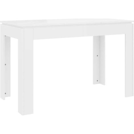 Maison Exclusive - Tavolo da Pranzo Bianco Lucido 120x60x76 cm Legno Multistrato