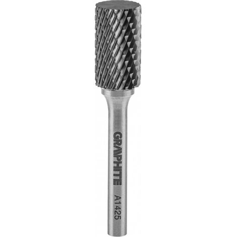 Fresa para metal HM, tipo A (cilíndrica), 14 x 25 mm, vástago 6 x 45 mm (1/4)