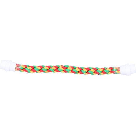 Perchoir coloré pour oiseaux en forme de U, corde en coton pour perroquets, barre d'escalade et jouet à mâcher (1/5)