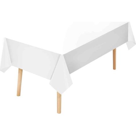 Juego de 2 manteles rectangulares de plástico (137 cm x 274 cm), Extra gruesos y resistentes al aceite, Lavables e impermeables, eventos, Navidad (1/5)