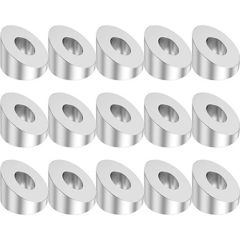 15 abgeschrägte Eckscheiben, 6,35 mm (1/4 Zoll) Innendurchmesser, Edelstahl, 30°-Winkel – Zubehör für Kabelgeländer (1/5)