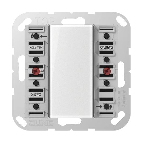Jung Módulo sensor táctil 24 V AC/DC, 20 mA, 2 canales, 4 puntos de conmutación, F50, serie AS/A A 5224 TSM