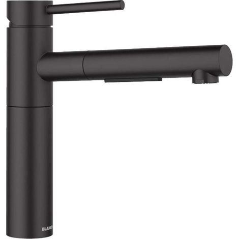 Blanco Alta II - Spültischarmatur mit ausziehbarer Brause, schwarz matt 527553